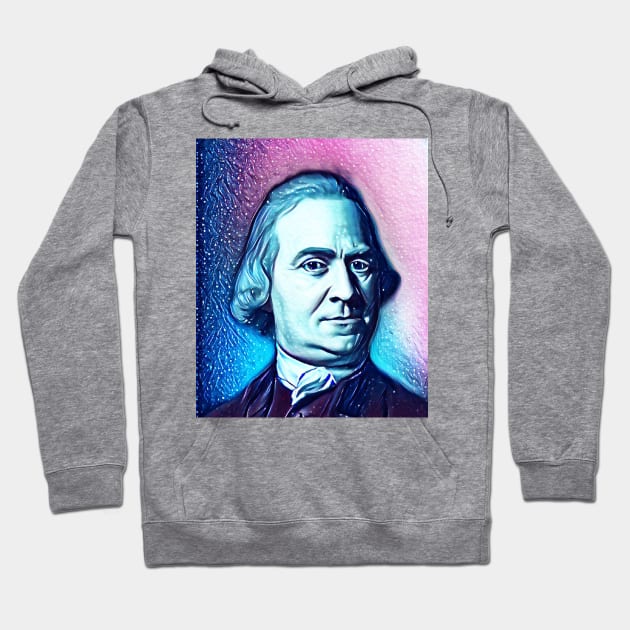 Samuel Adams Snowy Portrait | Samuel Adams Artwork 13 Hoodie by JustLit